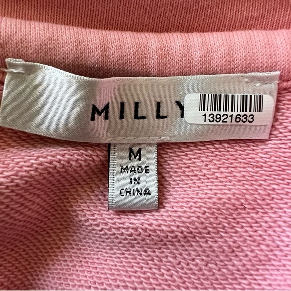 Milly Marianne pleated shoulder crossback sweatshirt pink 13526 - Picture 13 of 16